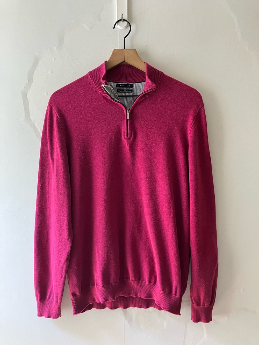 MASSIMO DUTTI Cotton-Cashmere Quarter Zip Pullover Sweater